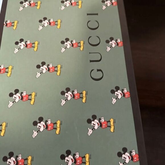 Gucci Mickey Mouse supreme Slide On 10.5 size With Box And Shoe Covers. main image 5